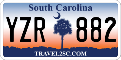 SC license plate YZR882
