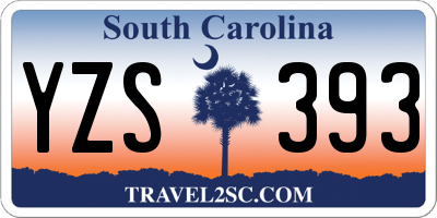 SC license plate YZS393