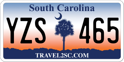 SC license plate YZS465