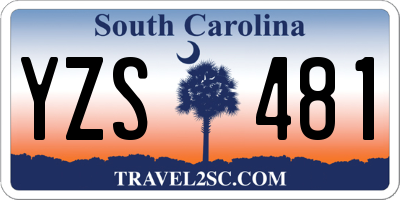 SC license plate YZS481