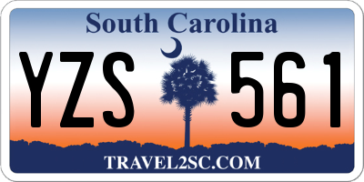 SC license plate YZS561