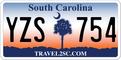 SC license plate YZS754