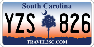 SC license plate YZS826