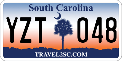 SC license plate YZT048
