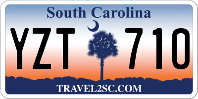 SC license plate YZT710