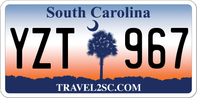 SC license plate YZT967