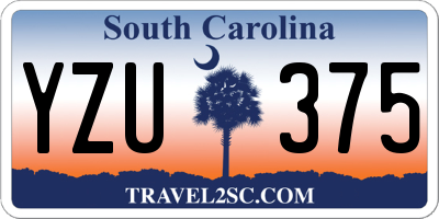 SC license plate YZU375