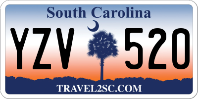 SC license plate YZV520