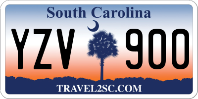 SC license plate YZV900