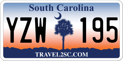 SC license plate YZW195