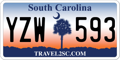 SC license plate YZW593