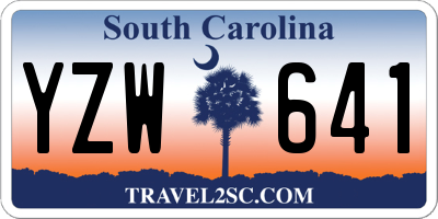 SC license plate YZW641