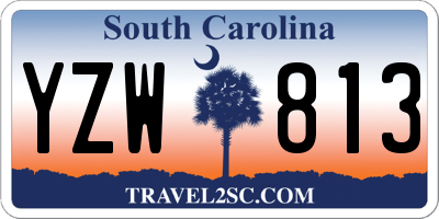 SC license plate YZW813