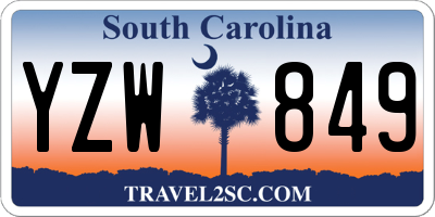 SC license plate YZW849