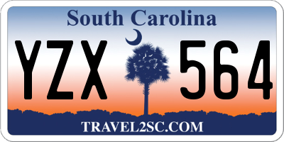 SC license plate YZX564