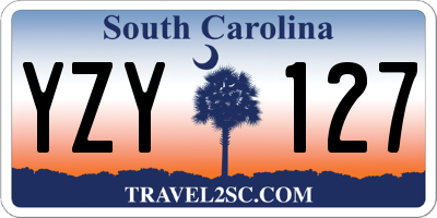 SC license plate YZY127