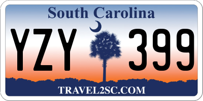 SC license plate YZY399