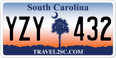 SC license plate YZY432