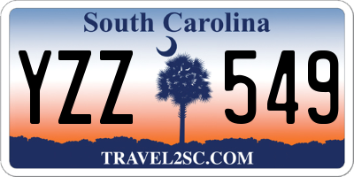 SC license plate YZZ549