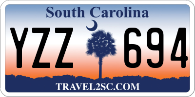SC license plate YZZ694