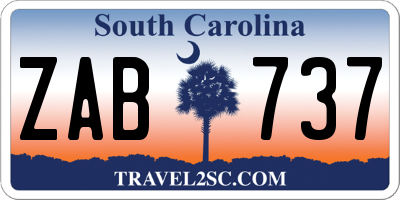 SC license plate ZAB737
