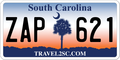 SC license plate ZAP621