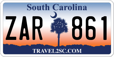 SC license plate ZAR861
