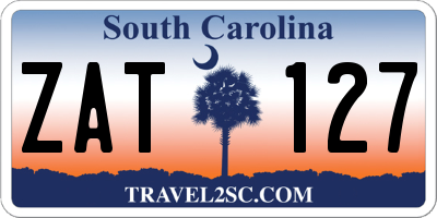 SC license plate ZAT127