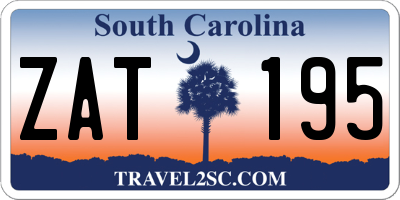 SC license plate ZAT195