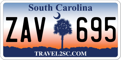 SC license plate ZAV695