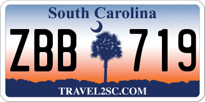 SC license plate ZBB719