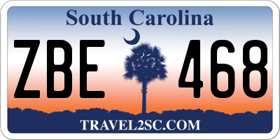 SC license plate ZBE468