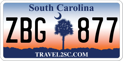 SC license plate ZBG877