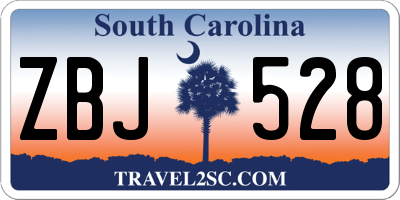 SC license plate ZBJ528