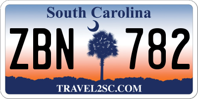 SC license plate ZBN782