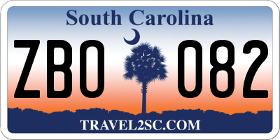 SC license plate ZBO082