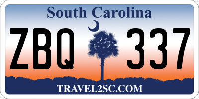 SC license plate ZBQ337