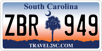 SC license plate ZBR949