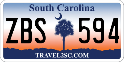 SC license plate ZBS594