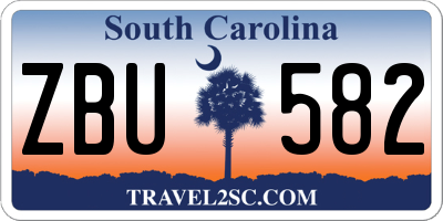 SC license plate ZBU582