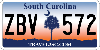 SC license plate ZBV572