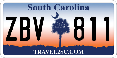 SC license plate ZBV811