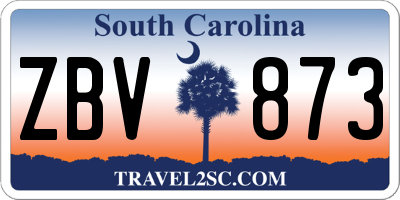 SC license plate ZBV873