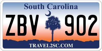 SC license plate ZBV902
