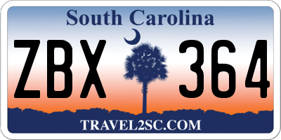 SC license plate ZBX364