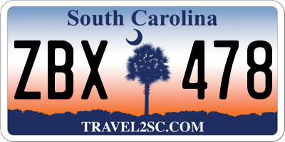 SC license plate ZBX478