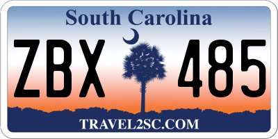 SC license plate ZBX485