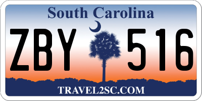 SC license plate ZBY516