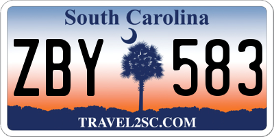 SC license plate ZBY583