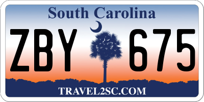 SC license plate ZBY675